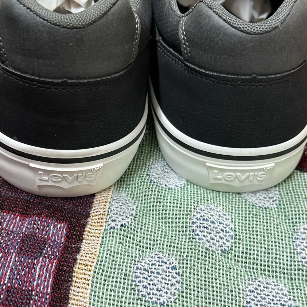 Levi's Men's Black Sneakers with White Accents